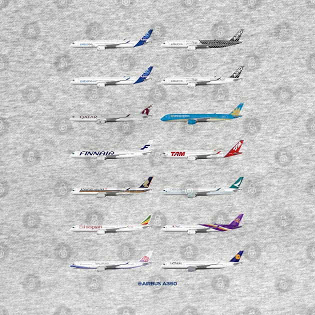 Airbus A350 Operators by SteveHClark